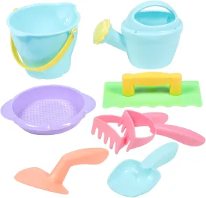 1 Set Beach Sand Digging Playset for Outdoor Fun Lightweight Includes Shovels Rake Bucket Watering Can for Beach Park Activities Random Color