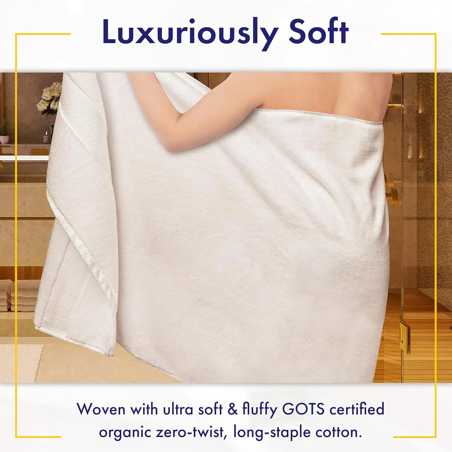 100% Organic Zero-Twist Cotton Towels - GOTS Certified Luxury Bath Towels - Ultra Soft & Plush 700GSM Long-Staple Cotton - 6 Piece Towel Set (Eucalyptus Green)