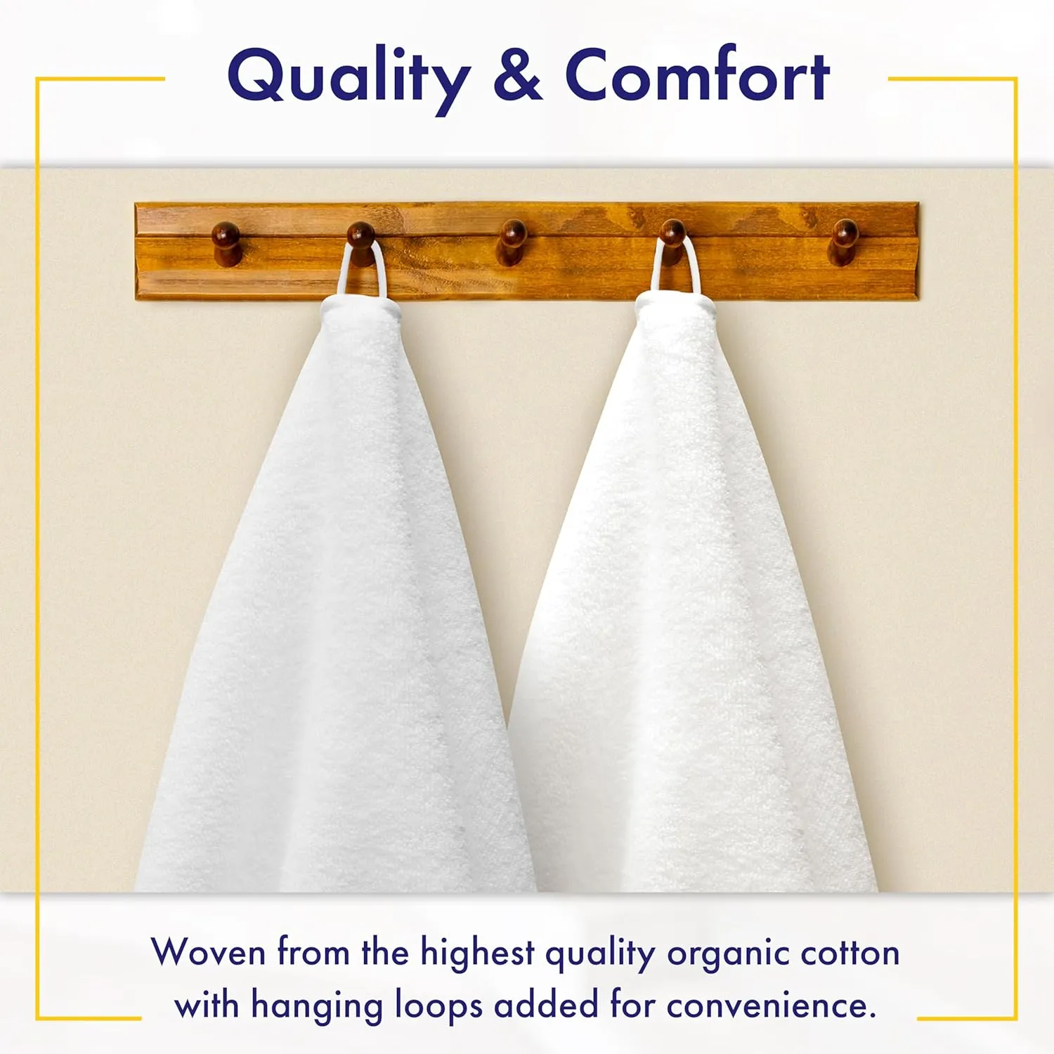 100% Organic Zero-Twist Cotton Towels - GOTS Certified Luxury Bath Towels - Ultra Soft & Plush 700GSM Long-Staple Cotton - 6 Piece Towel Set (Eucalyptus Green)