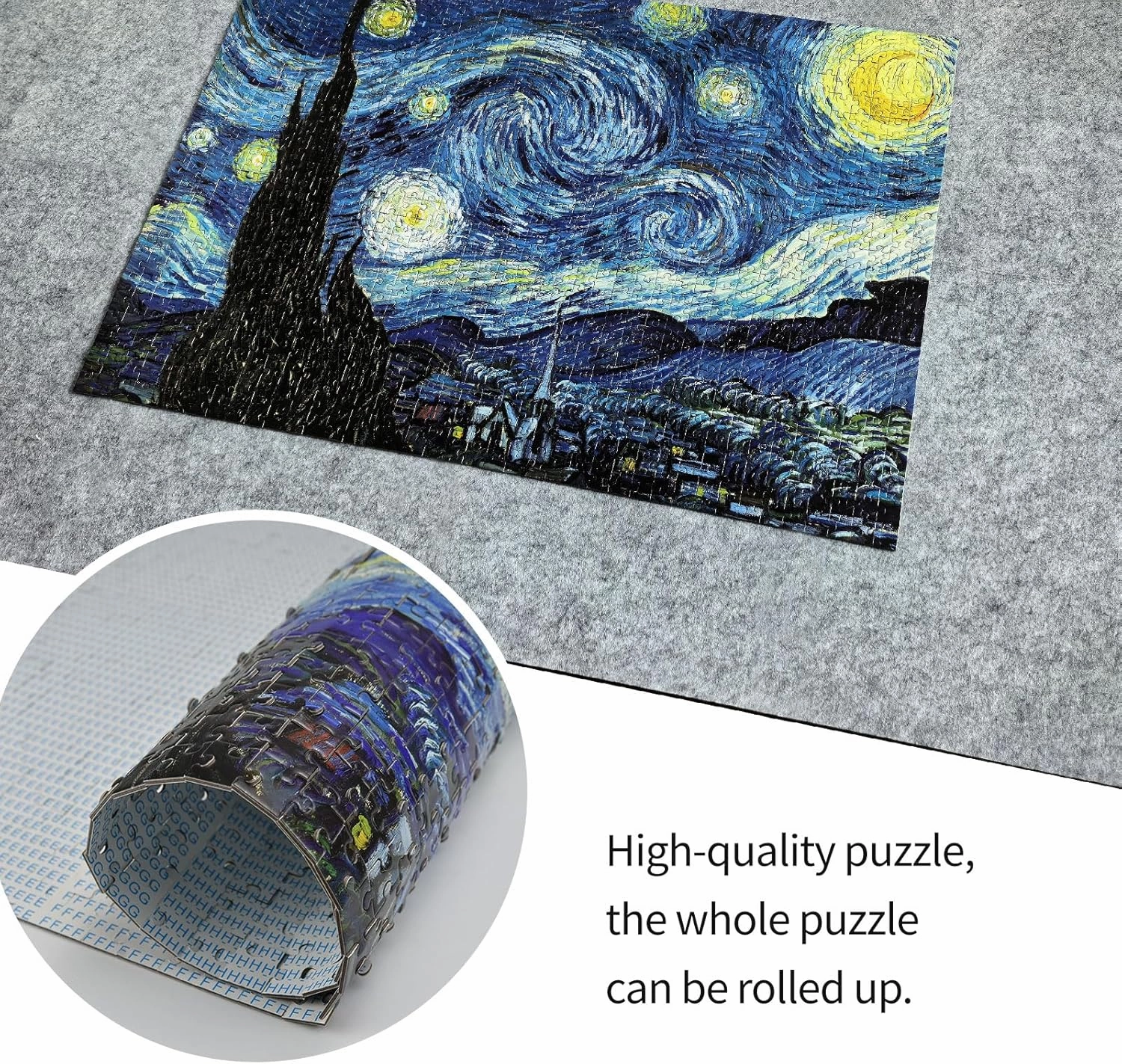 1000 Pieces of Puzzle 27.5 × 19.7 inches Large Decorative Painting with Poster, PE Sealed Bag, Adult Decompression Healing System, high-Resolution Matte Surface, Smooth Edges