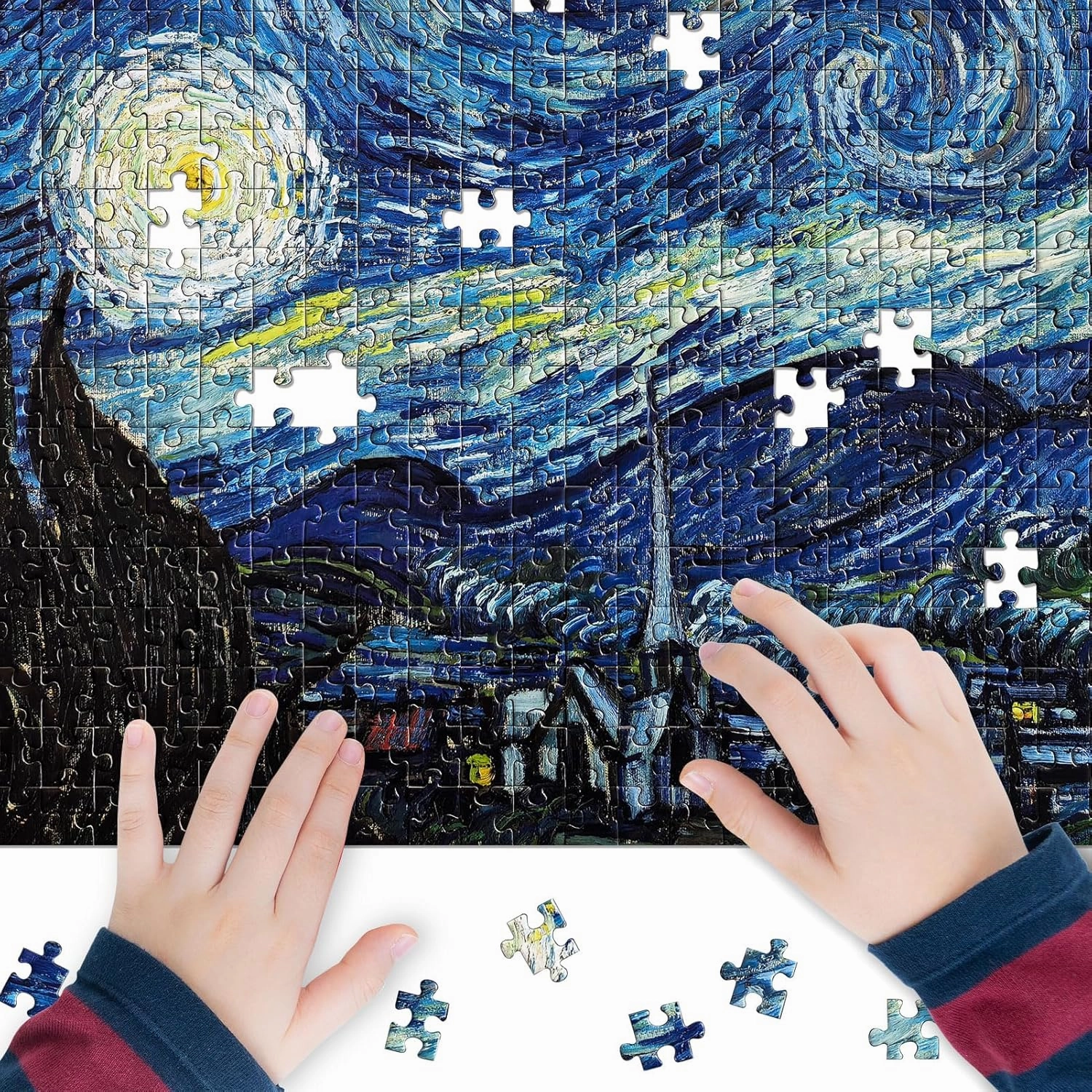 1000 Pieces of Puzzle 27.5 × 19.7 inches Large Decorative Painting with Poster, PE Sealed Bag, Adult Decompression Healing System, high-Resolution Matte Surface, Smooth Edges