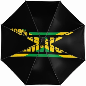 100% Pride Jamaica Portable Automatic Umbrella Windproof Auto Open Close Compact Waterproof Lightweight Umbrellas