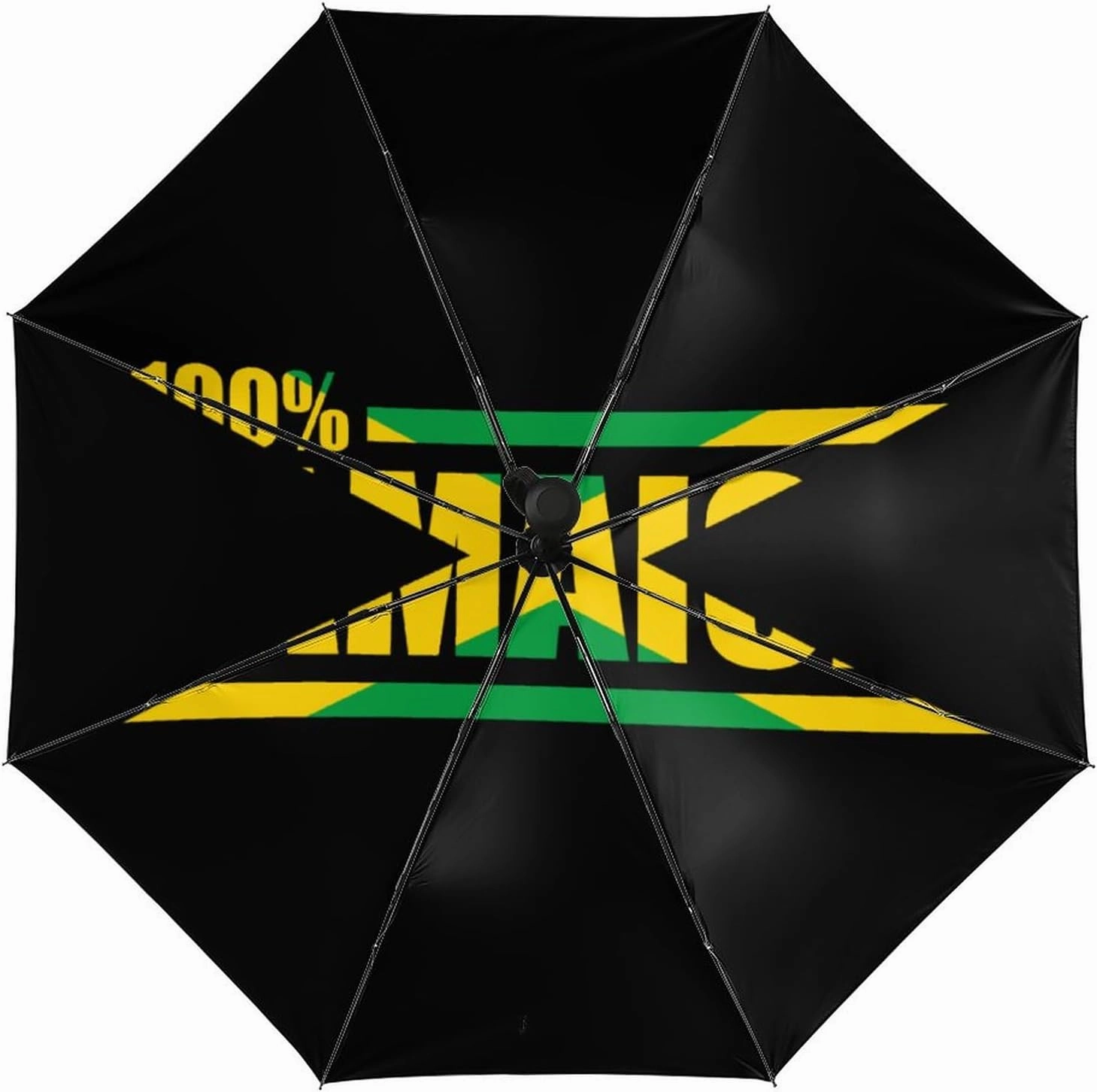 100% Pride Jamaica Portable Automatic Umbrella Windproof Auto Open Close Compact Waterproof Lightweight Umbrellas
