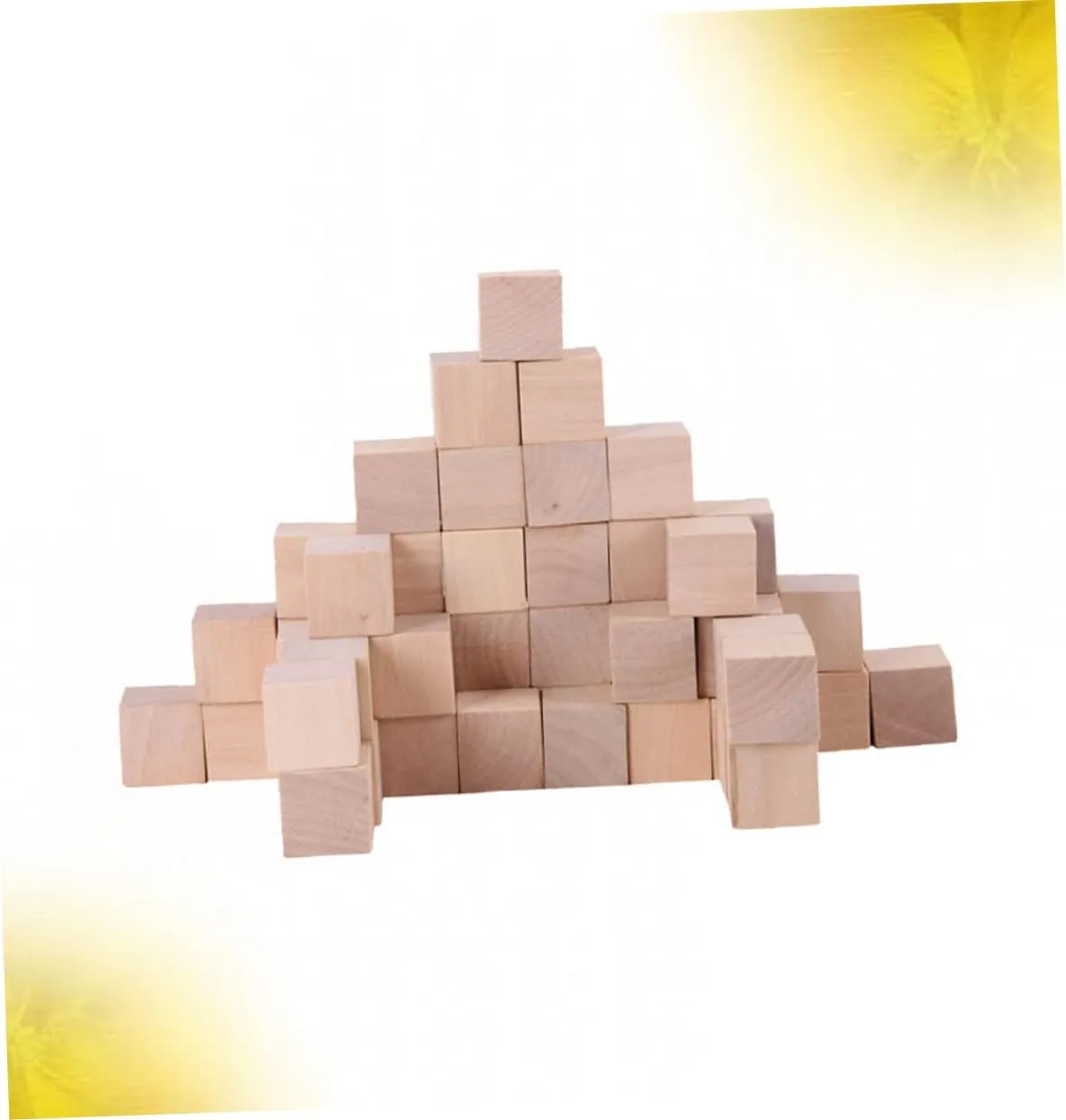 100pcs Wood Square Blocks Burlywood Craft Cubes for Boy Girl Adults Smooth Unfinished Building Materials for Creative Projects Safe for Play for Home Decor