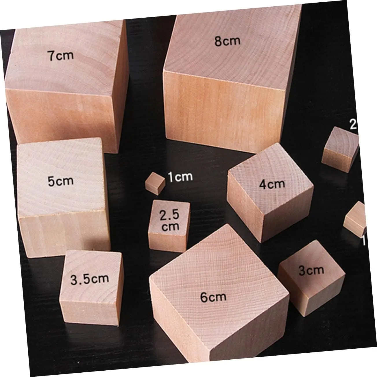100pcs Wood Square Blocks Burlywood Craft Cubes for Boy Girl Adults Smooth Unfinished Building Materials for Creative Projects Safe for Play for Home Decor