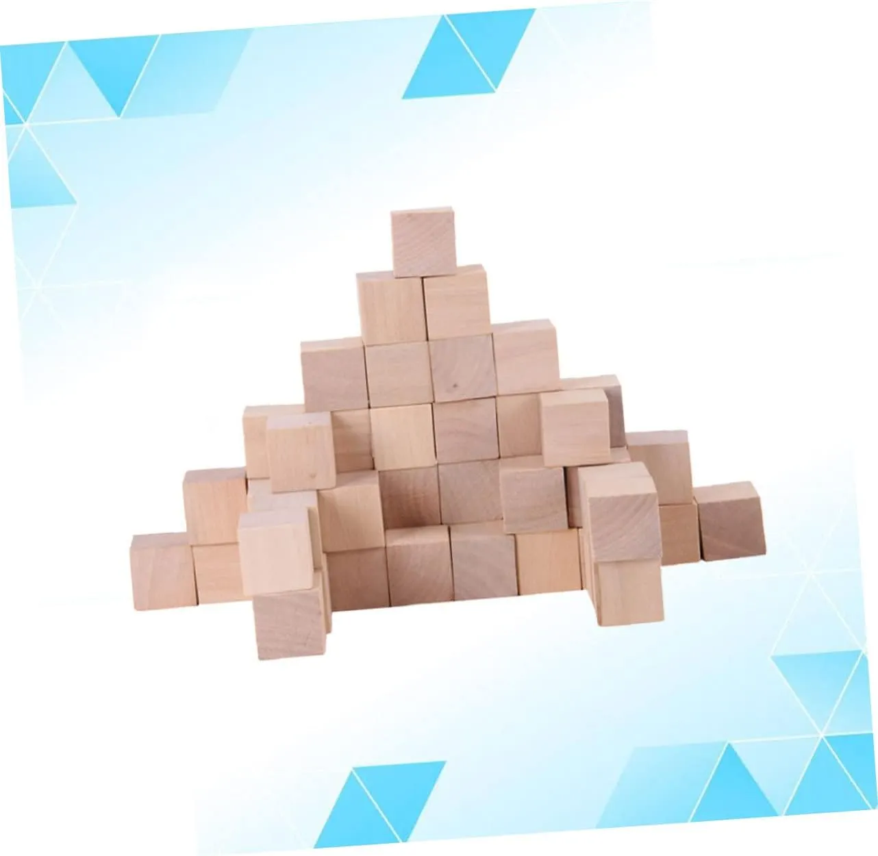 100pcs Wood Square Blocks Burlywood Craft Cubes for Boy Girl Adults Smooth Unfinished Building Materials for Creative Projects Safe for Play for Home Decor