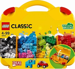 10713 Classic Creative Suitcase, Toy Storage Case with Fun Colourful Building Bricks, Gifts for 4 plus Year Old Kids, Boys & Girls