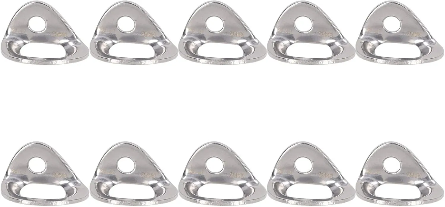 10Pcs Stainless Steel Climbing Hanger for Rock Climbing, Cave Exploration, Engineering Protection, Lightweight Climbing Bolts Hangers, Portable and Easy to Install