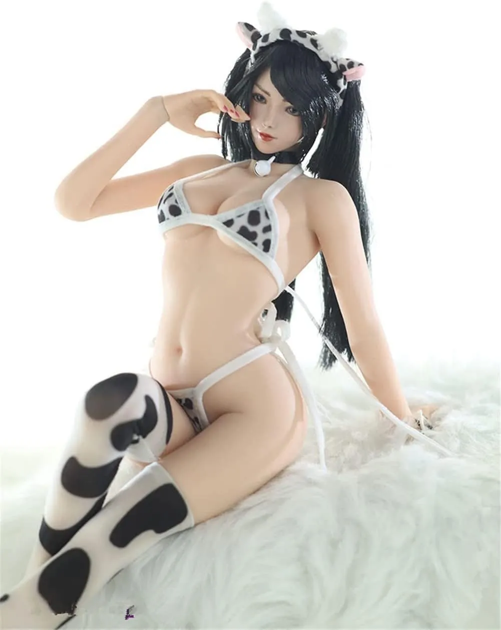 1/6 Female Clothes Set Cute Cow Bikini Clothing Suit for 12 inches Phicen Figure Body