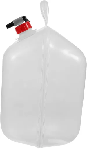 1pc Large Capacity Water Tank with Spigot Portable Outdoor Water Jug for Camping Self Driving Travel and Multi Functional Use Durable Pe Material Compressible Design Random Color