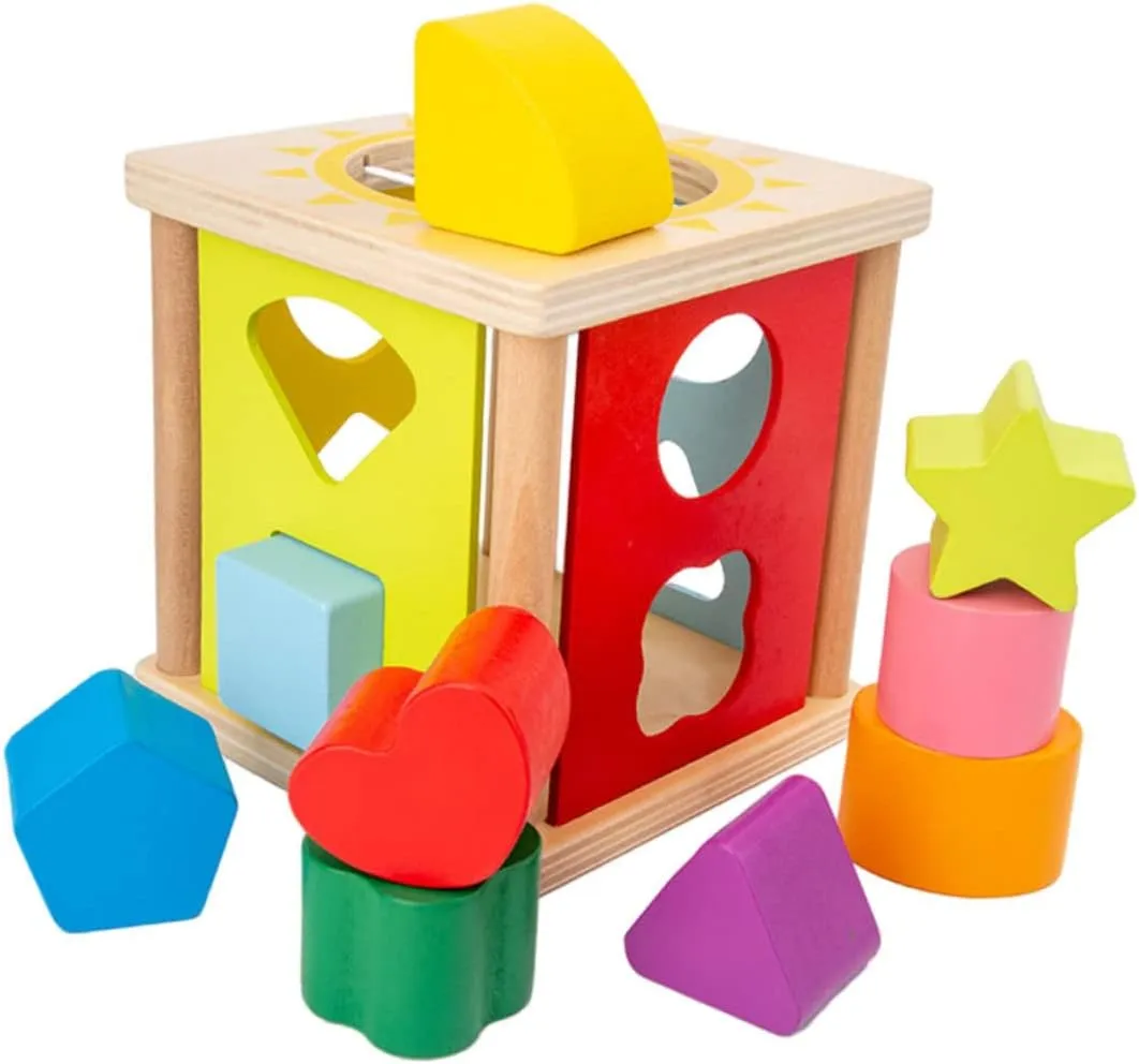 1Set Shape Geometric Building Block for Preschool Educational for Early Learning and Development for Creative Play and Skill Building