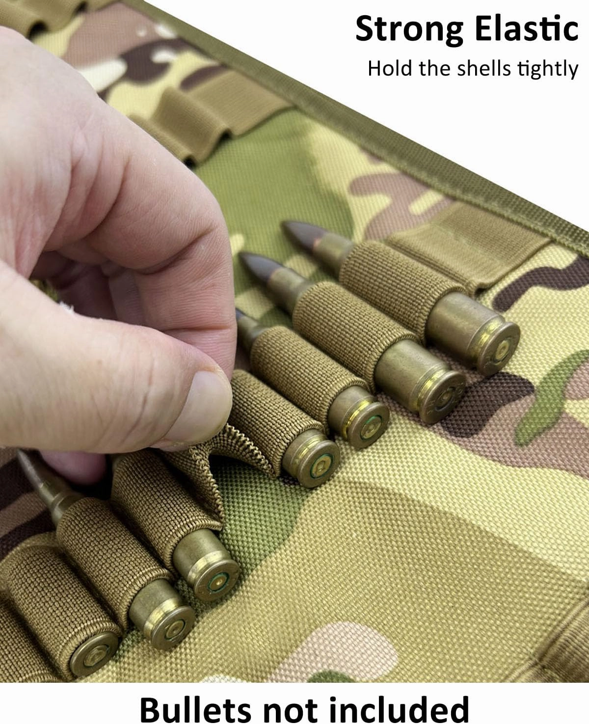 200 Rounds Ammo Pouch for Bullets, Rifle Ammo Carrier Pistol Cartridege Holder, Foldable Ammo Wallet Bullet Holder Ammunition Case, Tactical Ammo Bag for .38 .357 .410 45-70 30-30 9mm
