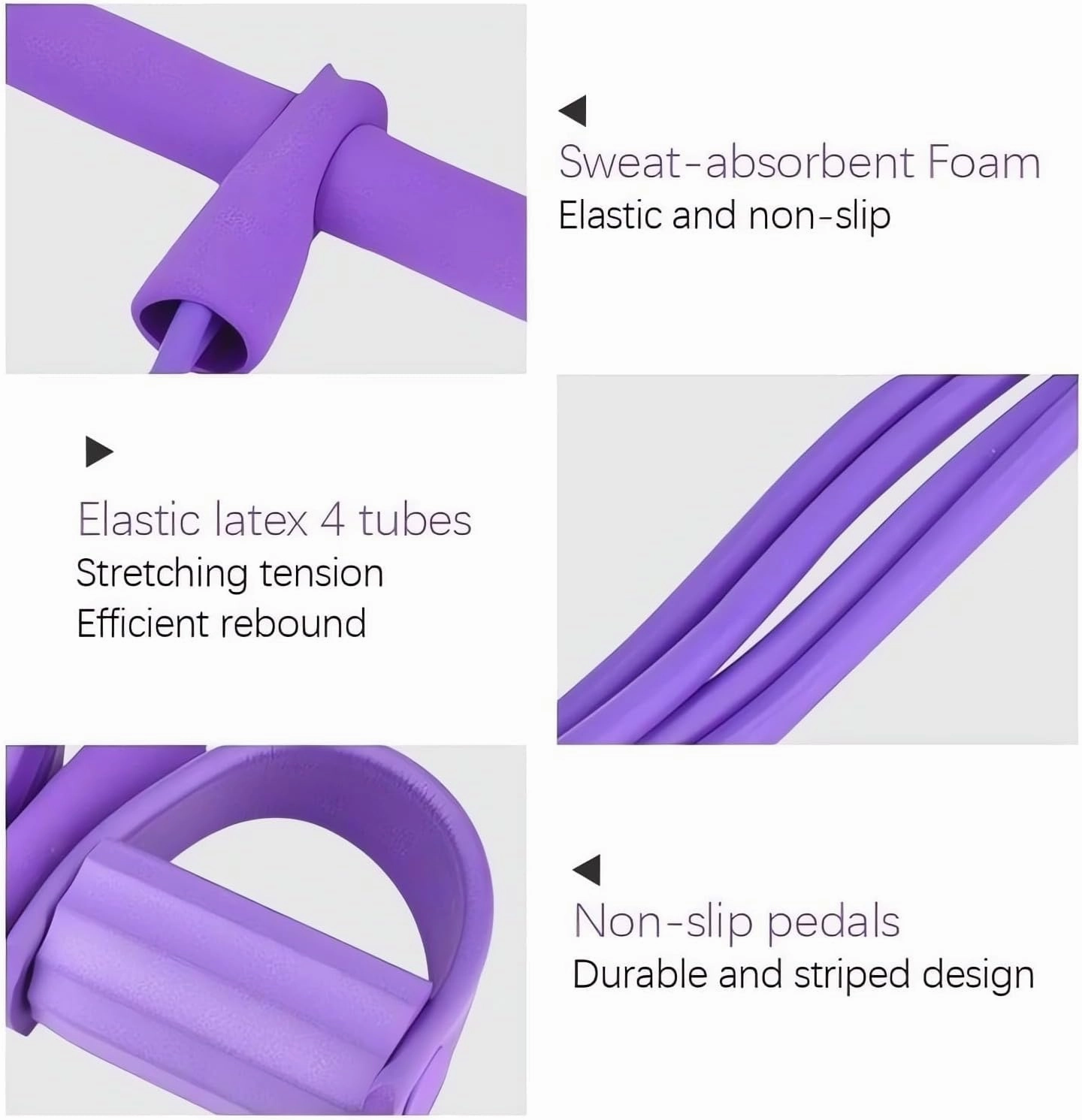 21 Fitness Resistance Bands-4 Tube Pedal Ankle Puller 2025 Upgrade Stretch Bands for Exercise Sit Up Exercise Equipment AB Training Auxiliary Device Workout Equipment for Women Men