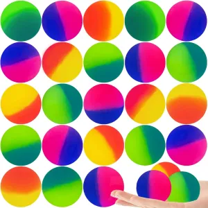 25 Pcs Jumbo Super Bouncy Balls,Bright Colors Bouncy Ball,45mm Rubber High Bouncy Balls for Boys Girls Birthday Party Favors Prizes and Pet Toy
