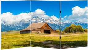 2 Ft Room Divider Screen T Moulton Barn Jackson Hole Grand Teton National Park Wyoming Portable Short Canvas Folding Screen 3 Panel Freestanding Separator Privacy Partition Indoor Home Office