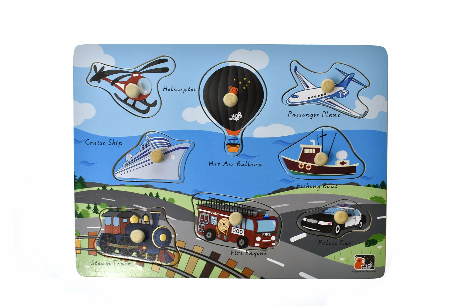 2 In 1 Transport Peg Puzzle