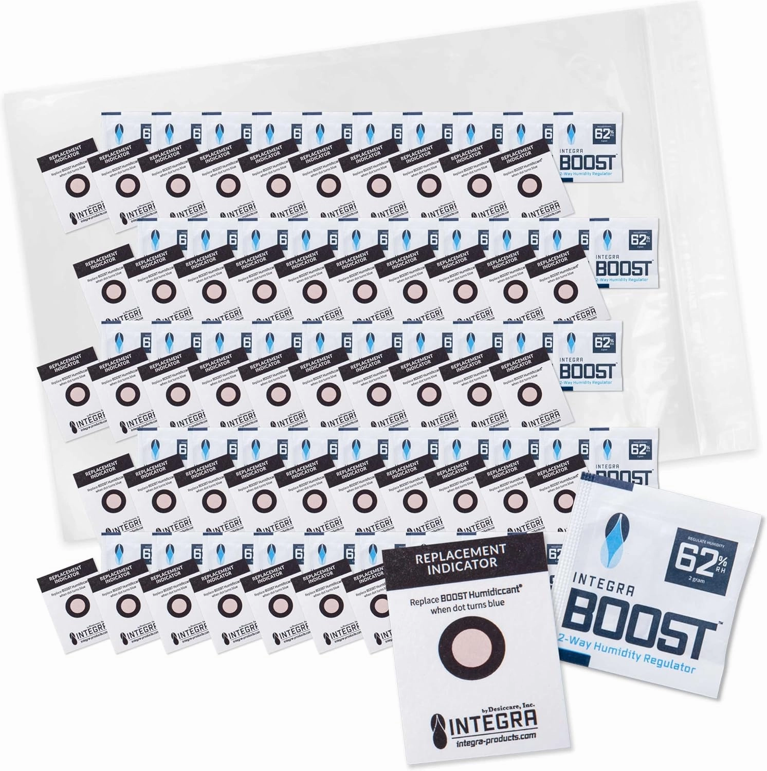 2-Way Humidity Control Pack – Patented Technology for Humidity Control – Preserve Flavor & Maintain 62% RH – Moisture Absorber for Herbs, Spices & More – 2 Gram (Pack of 50)