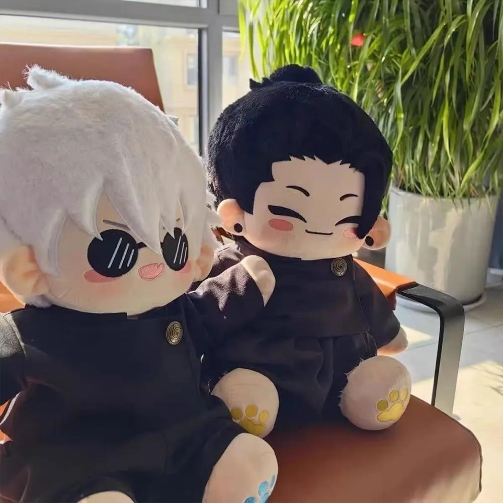 2pcs Geto Suguru Soft Hug Pillow, 40cm Anime JJK Figure Dress Up Changing Cloth Throw Pillow, Home Sofa Decoration Collectible for Fans