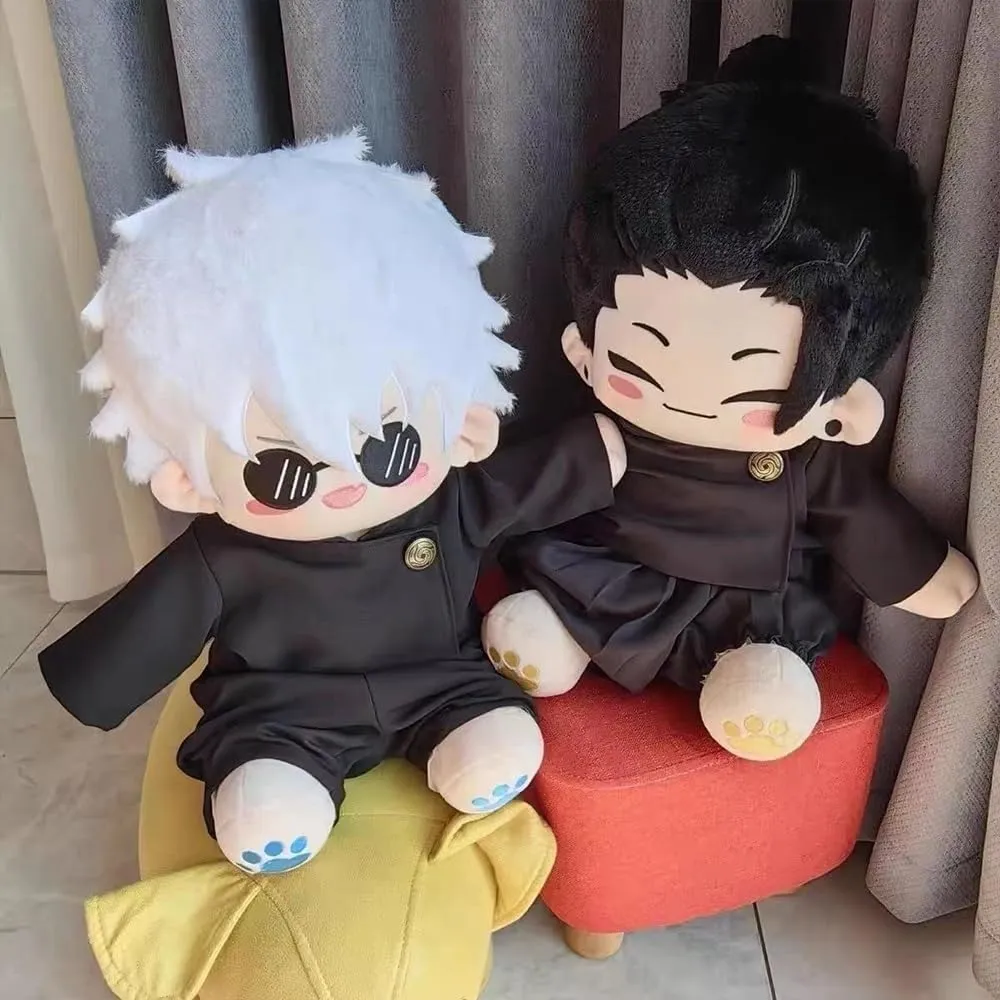2pcs Geto Suguru Soft Hug Pillow, 40cm Anime JJK Figure Dress Up Changing Cloth Throw Pillow, Home Sofa Decoration Collectible for Fans