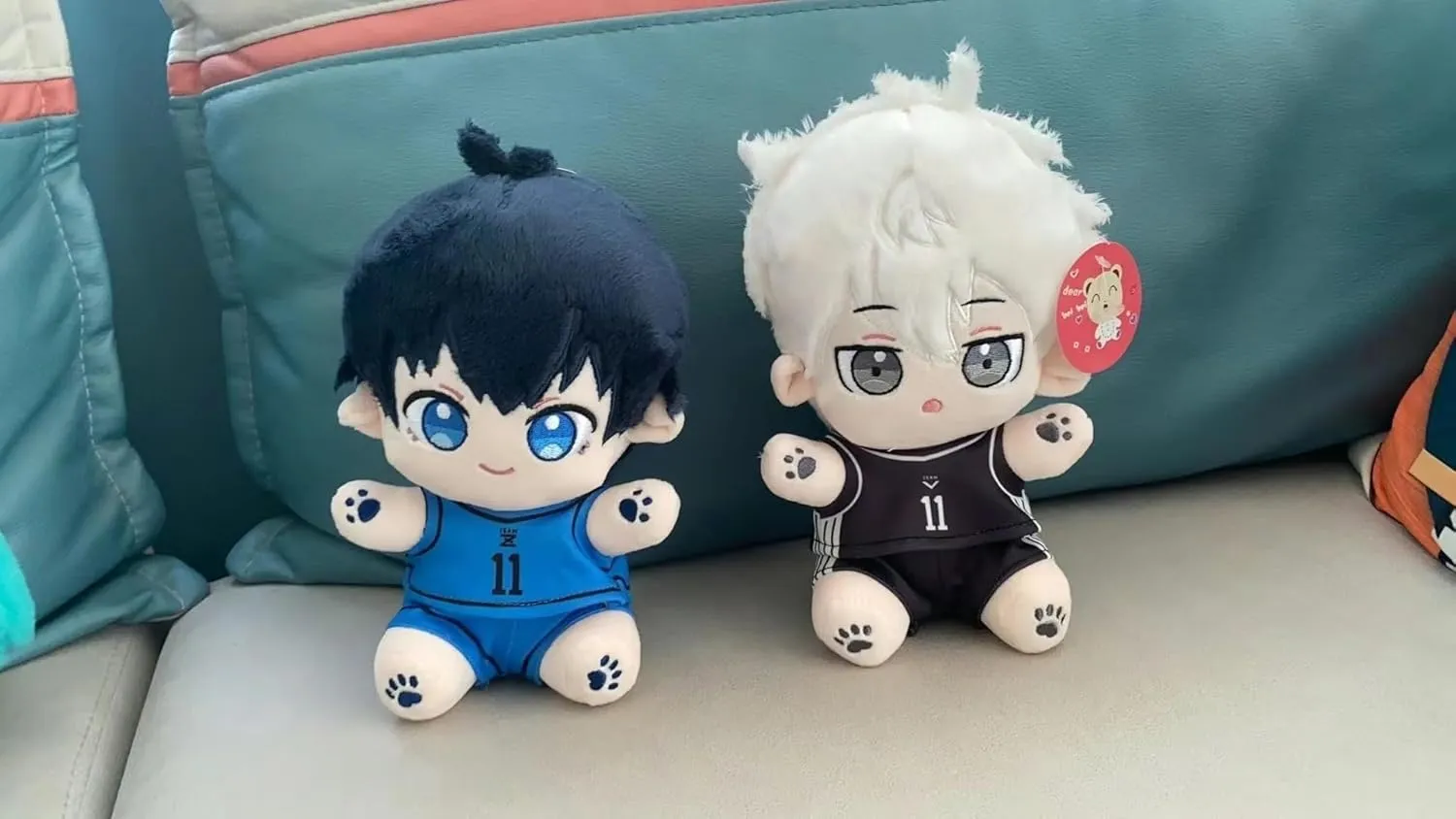 2pcs Isagi Yoichi Soft Figure Seishiro Nagi Hug Pillow, 22cm Anime Figure Pillow Dress UP Changeable Cloth Figure, Home Sofa Cushion Decoration Collectible Gifts