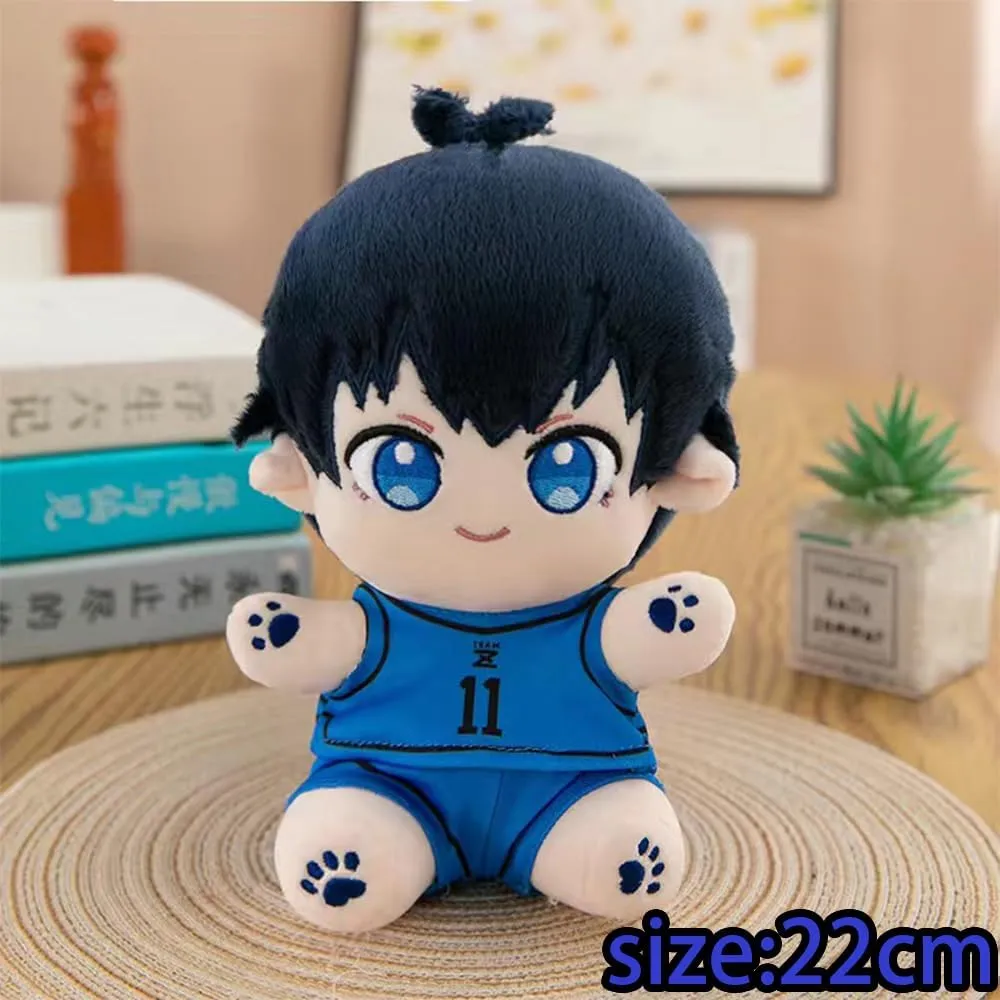 2pcs Isagi Yoichi Soft Figure Seishiro Nagi Hug Pillow, 22cm Anime Figure Pillow Dress UP Changeable Cloth Figure, Home Sofa Cushion Decoration Collectible Gifts