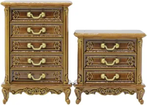 2pcs Miniature Dollhouse Furniture Set, 1:16 Scale Tiny House Cabinet & Corner Models for Dollhouse Bedroom Accessories