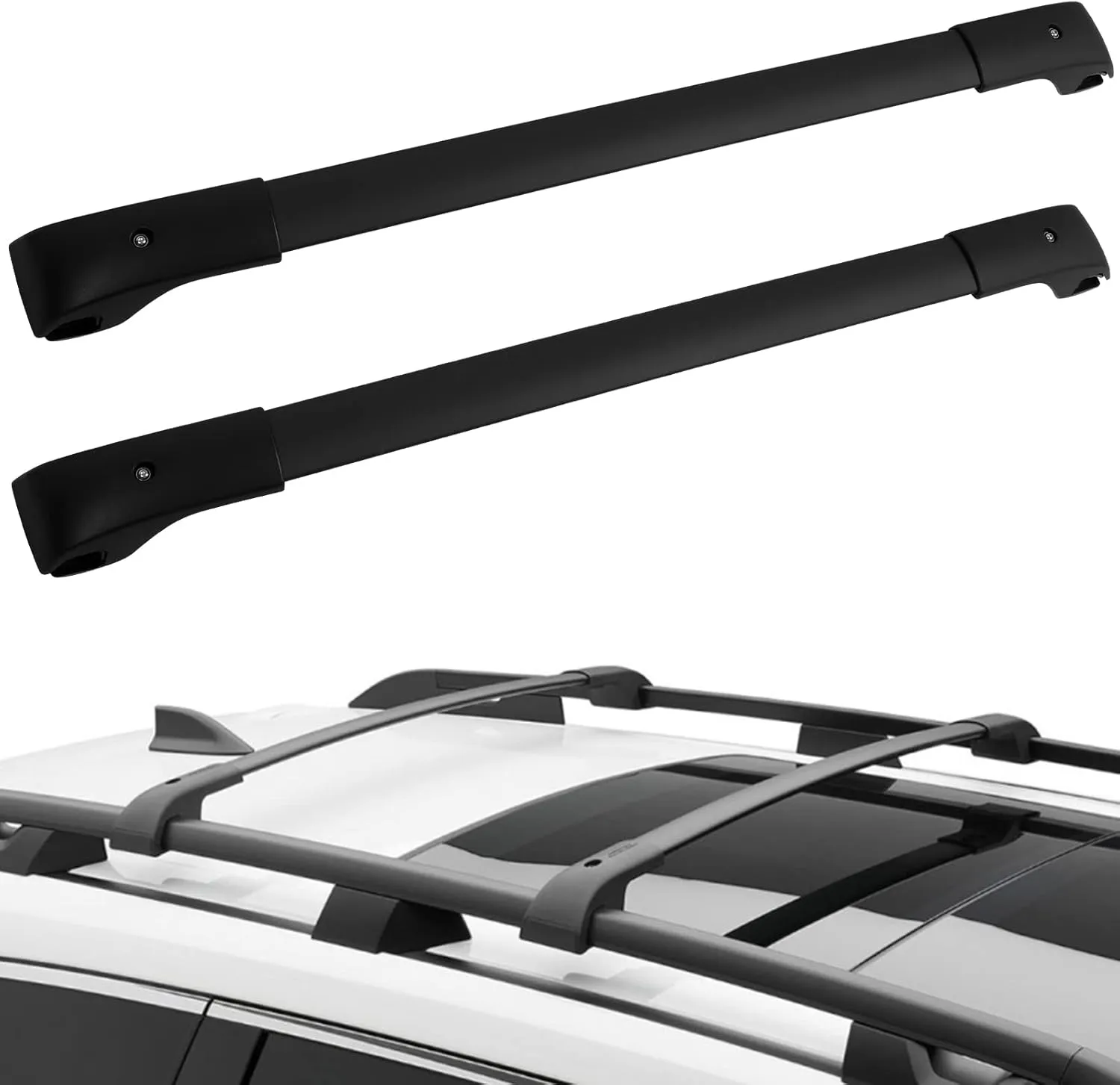 2Pcs Roof Racks Black 165LBS Cross Bars Compatible for Ascent 2019 2020 2021 2022 Aluminum Cargo Carrier Rooftop Bag Luggage Racks Cross bar