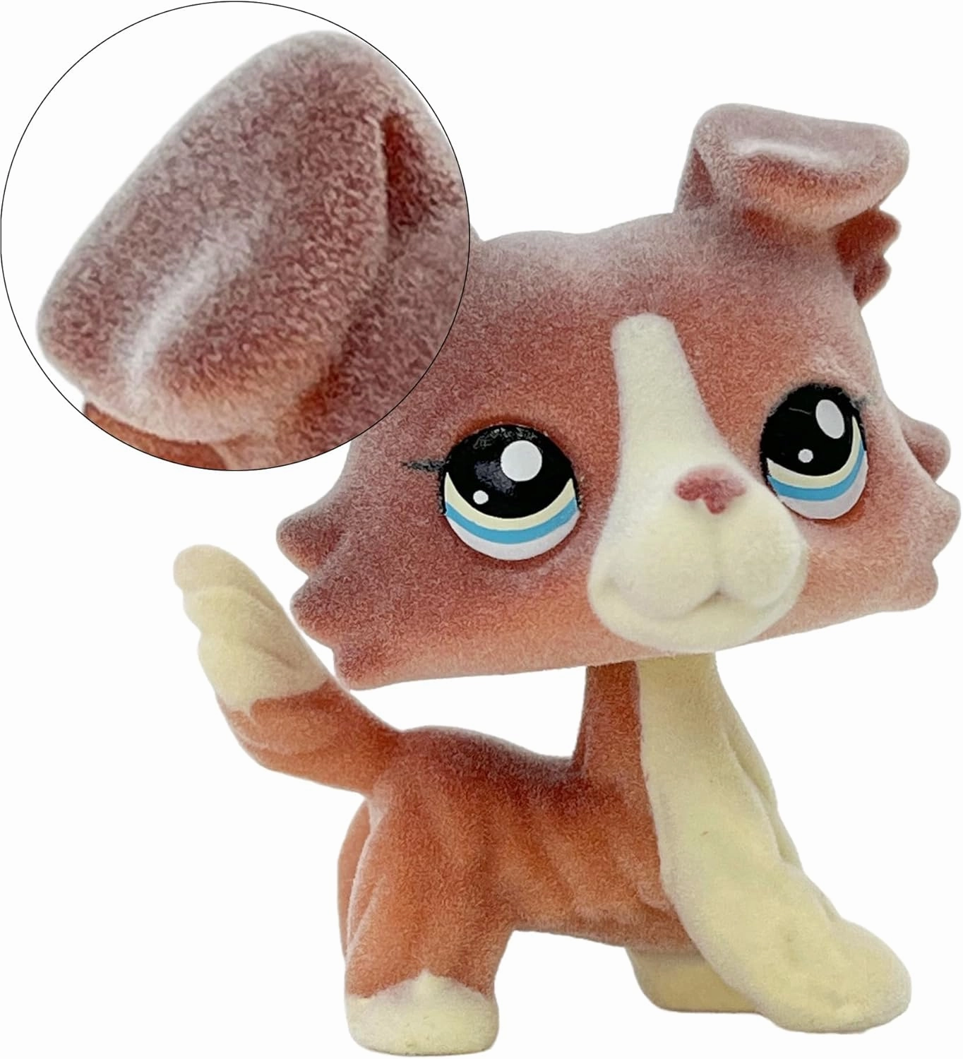 2pcs Custom-Made Flocked Animal Figure Fuzzy Collie Great Dane Dachshund Cocker Spaniel Dog Short Hair cat Old Pet Shop Toy Birthday Party Favor (#1542 and #2291)
