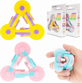 2PCS Fidget Spinners Toys, Infinite Flip Fingertip Decompression Toys, Sensory Fidget Toys for Kids Adults, Stress and Anxiety Relief Fidget Toys, Sensory Toys for Autistic ADHD, Gifts for Boy Girl