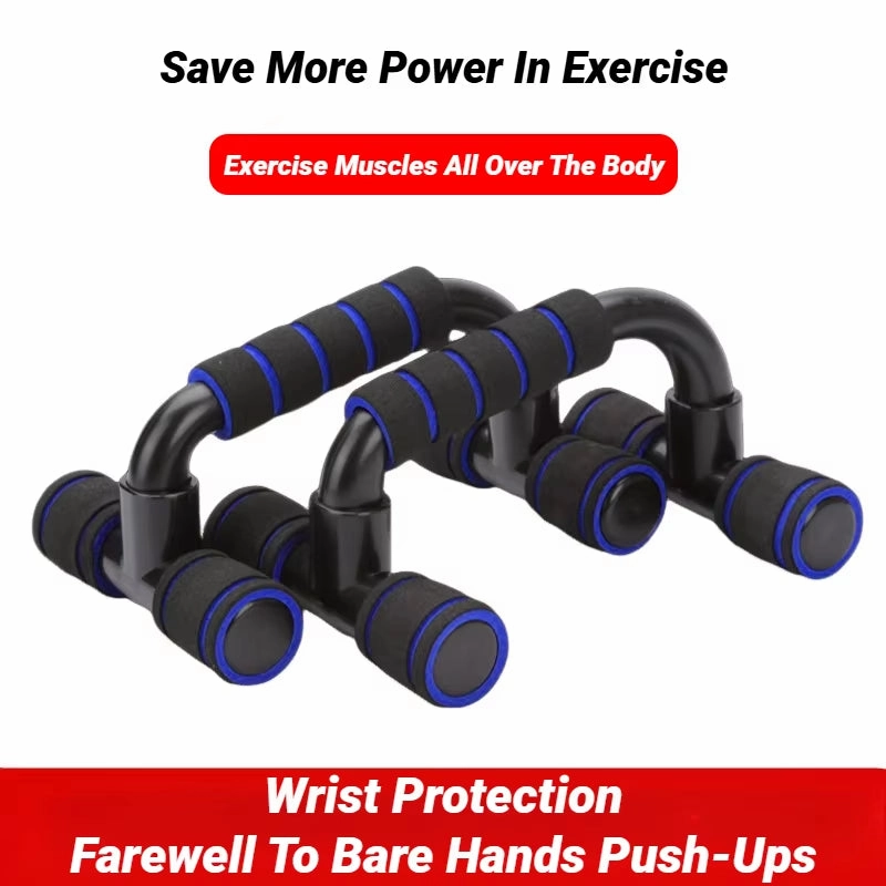 2Pcs Non-Slip Push-Up H-Shaped Support Bar Stand Home Fitness Gym Handles Pushup Bars Exercise Arm Chest Muscle Training Bracket