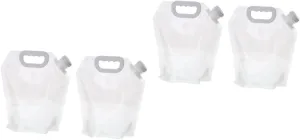 2sets Waterproof 5l Foldable Bag Collapsible Water Storage Leakproof Seal for Sports Camping Picnic Hiking 2pcs*2