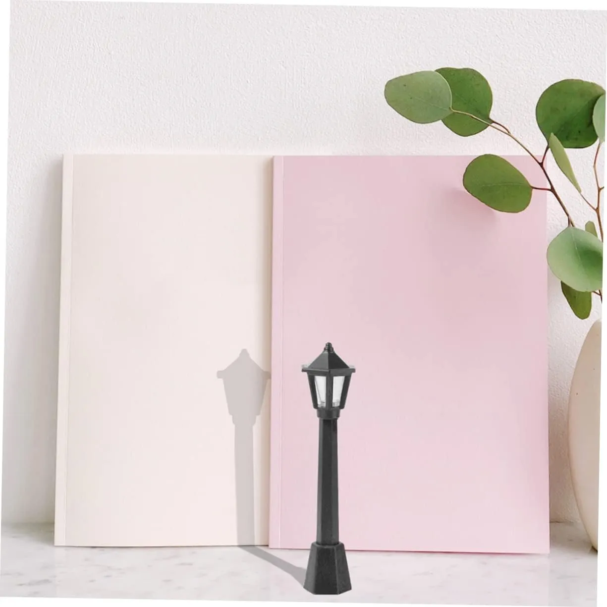 36pcs Miniature Model Plastic Post Lamp for Dollhouse Decor Landscape Lighting Realistic Simulation for Xmas Village Building Scenery