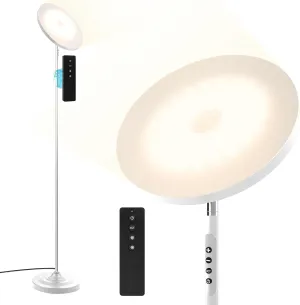 36W/3600LM Bright Floor Lamp with Remote Control, RGB Color Changing Torchiere Floor Lamp, Stepless Adjust Color Temperatures and Brightness for Bedroom and Play Room
