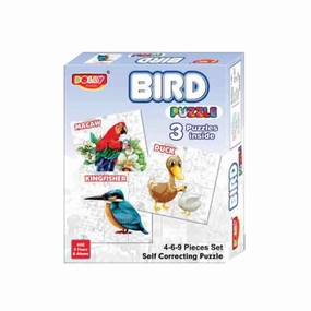 3_Pcs Set Bird Puzzle | Cardboard | Educational Toys | 3  Years