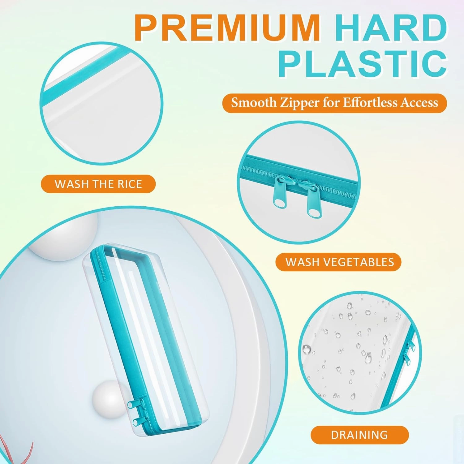 4 Pcs Clear Hard Zipper Case Hard-Sided Premium Storage Case Plastic Clear Hard Shell Zipper Pouch Portable Travel Organizer Box for Building Blocks Puzzles Cosmetics Makeup Pencil (S)