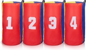 4PCS Outdoor Games Potato Sack Race Bags for Kids and Adults, Lawn Games for Outside Backyard Field Day Picnic 4th of July Activities Birthday Party Games Easter for Kids and Family (Pack of 4)