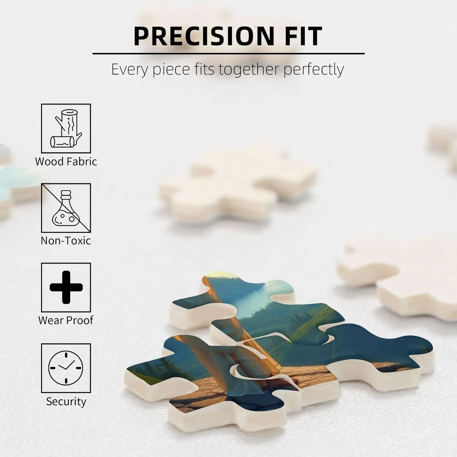 500 Piece God's Blessings Jigsaw Puzzle Mountaintop Sunrise Adult Puzzle Serene Landscape Relaxing & Challenging Quality Pieces Stunning Artwork Inspirational Gift for Family & Friends
