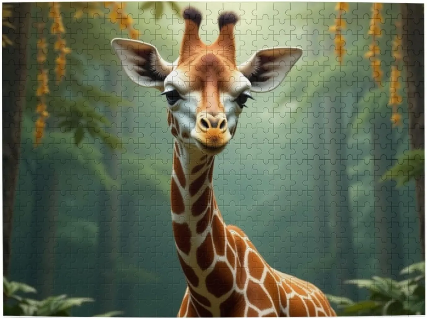 500 Piece Jigsaw Puzzle for Adults Adorable Giraffe in The Jungle Challenging & Fun Adult Puzzle Game， Unique Artwork， Great Gift Idea， Home Decor
