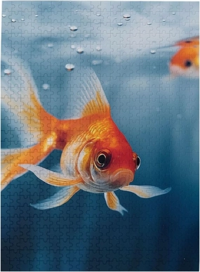 500 Piece Jigsaw Puzzle for Adults Challenging Puzzle for Game Nights Fish Wooden Puzzle Finished Size 15"x20.4"