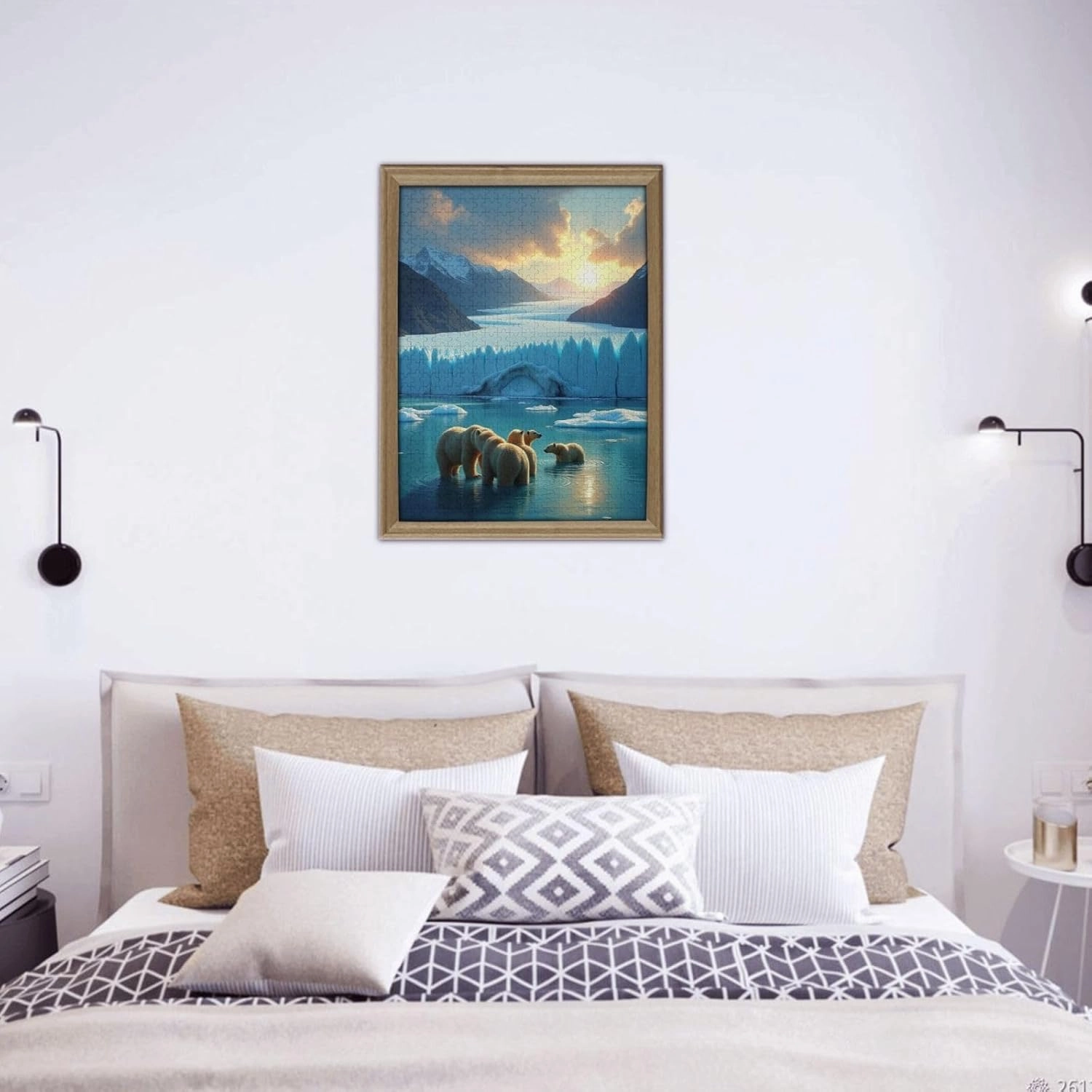 500 Piece Polar Bears Glacier Sunset Jigsaw Puzzle for Adults Challenging & Relaxing Adult Puzzle Stunning Artwork Great Gift Idea Home Decor Family Activity