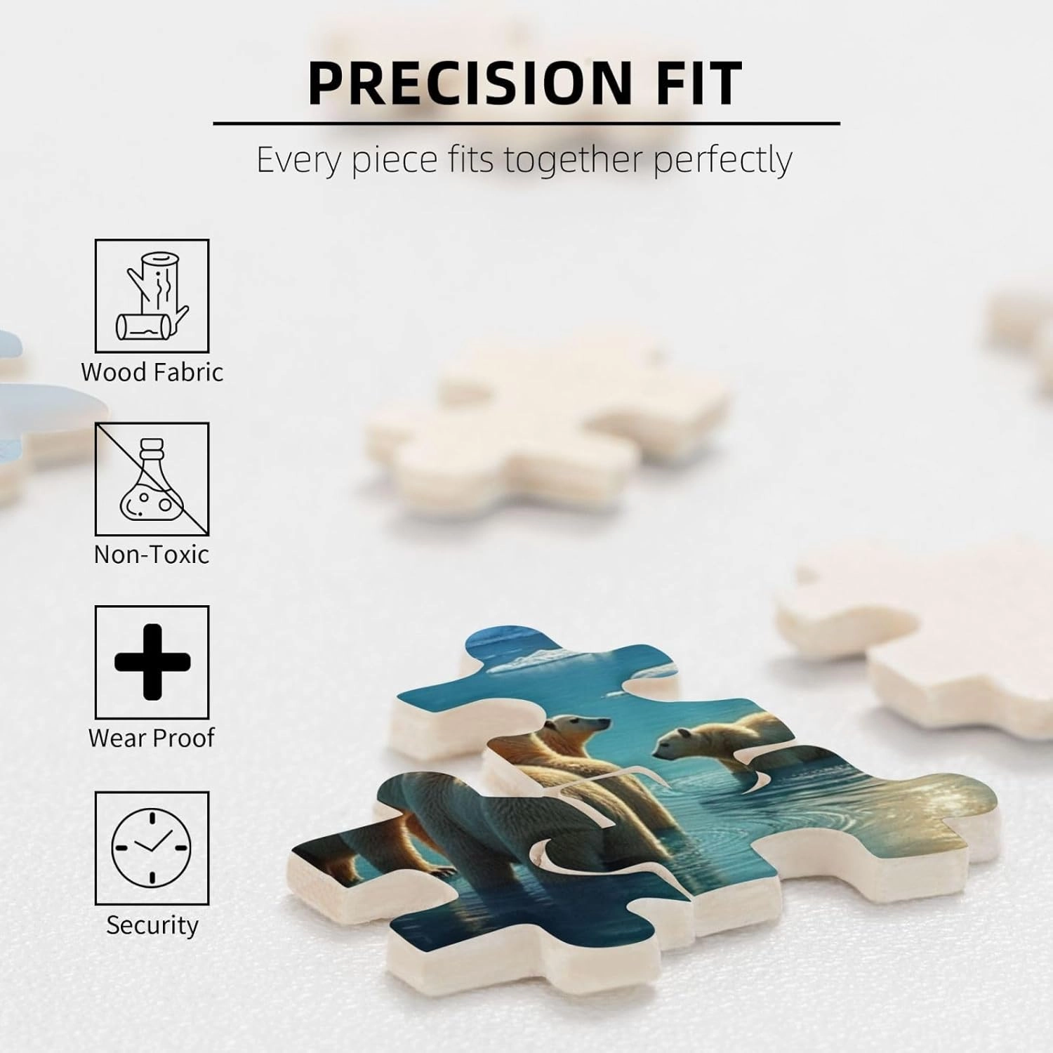500 Piece Polar Bears Glacier Sunset Jigsaw Puzzle for Adults Challenging & Relaxing Adult Puzzle Stunning Artwork Great Gift Idea Home Decor Family Activity