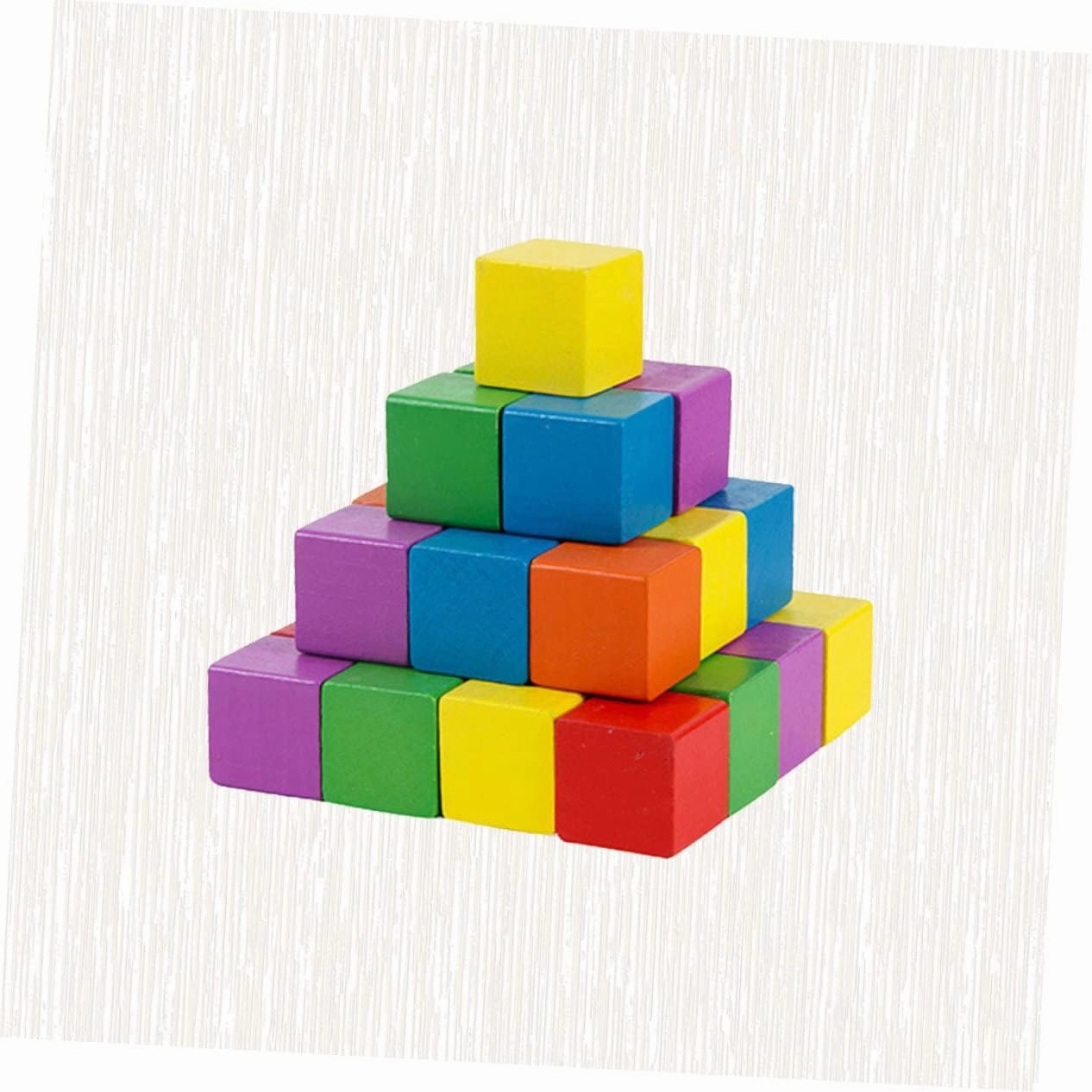 50pcs DIY Colorful Wooden Craft Cubes Wood Square Blocks for Crafts Building Materials 2.5cm Precise Cutting