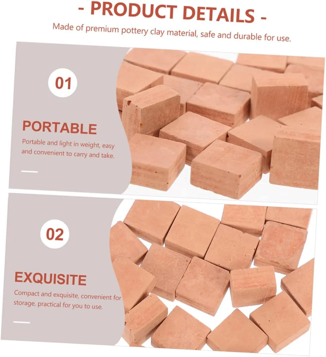 5sets Miniature Brick Models Artificial Bricks for DIY House Building Table Decorations Playing House Props for Model Train Layouts and School Projects 40pcs*5