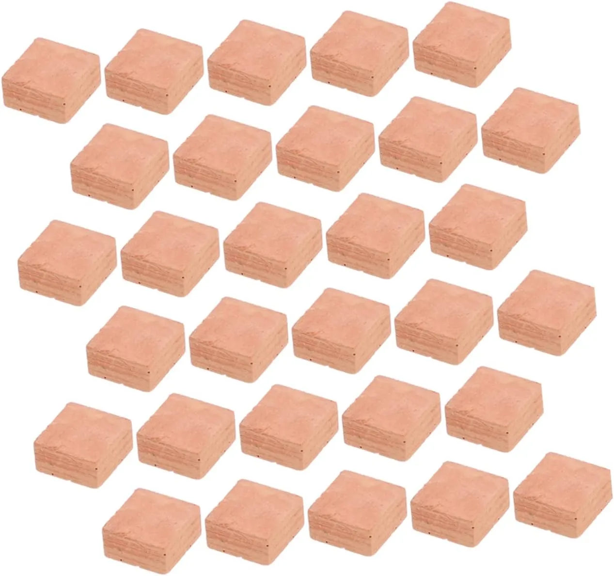 5sets Miniature Brick Models Artificial Bricks for DIY House Building Table Decorations Playing House Props for Model Train Layouts and School Projects 40pcs*5