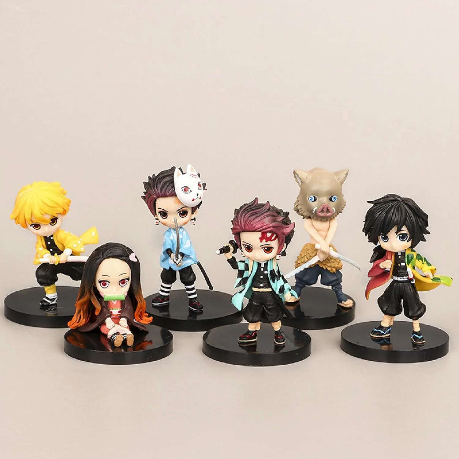 6 Pieces Cute Anime Action Figure Set,Cartoon Doll Statue Game Figure Model,Drawing Room Ornaments Collection PVC,A Gift for Boys and Girls Anime Fans