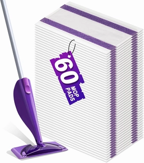 60Pack Mopping Pad Refill for Swiffer Wetjet Mop Compatible with Swiffer Wet Pads Refill Replacement for Swiffer Wet Jet Pads Disposable Multi Surface Floor Mop Pads, Thickness & Absorbent