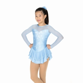 614 Crystal Kisses Skating Dress in Light Blue by Jerry's