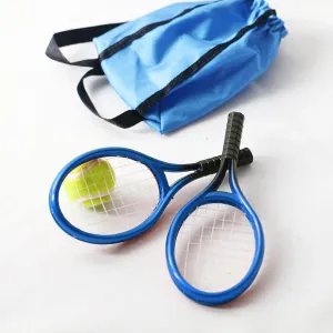 6X Miniature Tennis Set, Miniature Sports Tennis Racket and Ball Set, Ornament, Decoration, Mini Dollhouse, Crafts, Mini Tennis Decor