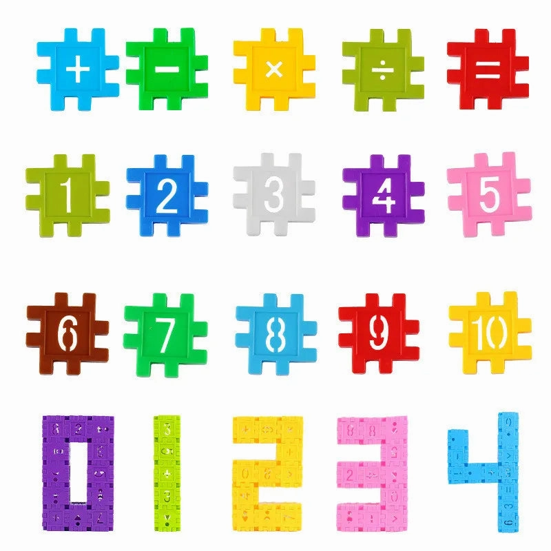 88Pcs Digital Letter Cube Building Blocks Assembly DIY Creative Bricks With Storage Box Baby Early Education Toys For Children