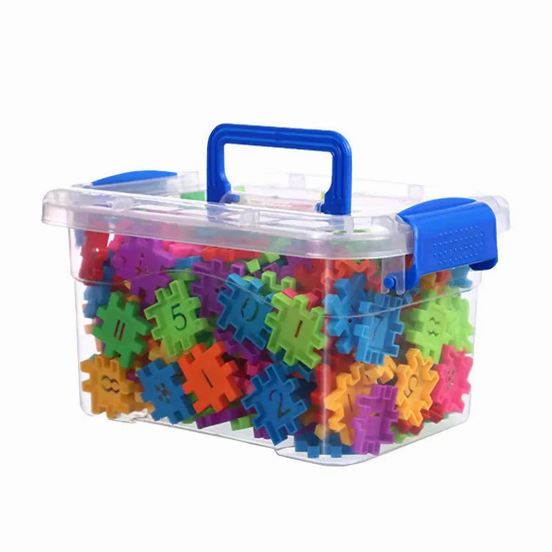 88Pcs Digital Letter Cube Building Blocks Assembly DIY Creative Bricks With Storage Box Baby Early Education Toys For Children